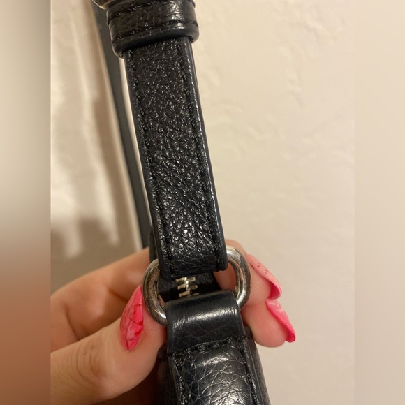 Crossbody Brighton black leather purse with silver accents - Picture 12 of 17